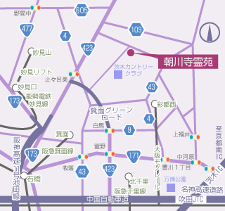 朝川寺霊苑地図